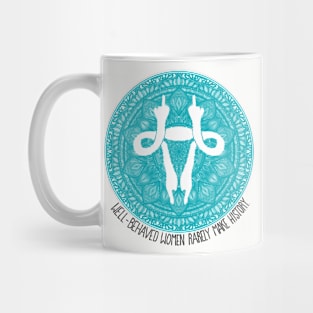 Mind Your Own Uterus (teal) Mug